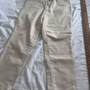 d. jeans Cream Straight Leg Pants